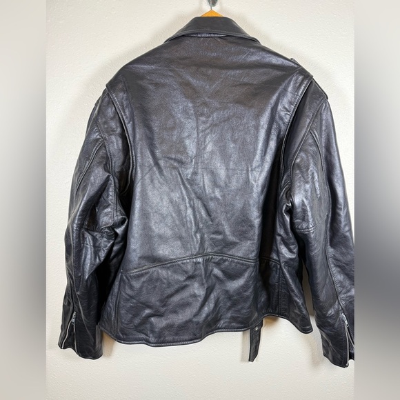 X Element Men’s Motorcycle Jacket Retro Leather Heavy! XL (58) Black - Picture 6 of 10